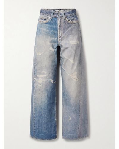 Our Legacy Bedruckte, Zweifarbige Boyfriend-jeans - Blau