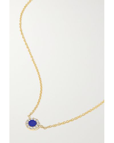 Diane Kordas Evil Eye 18-karat Gold, Lapis Lazuli And Diamond Necklace - White