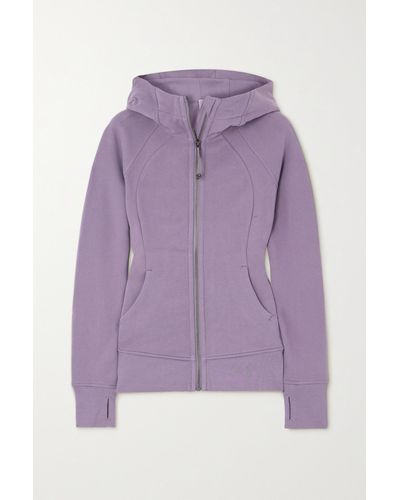 lululemon athletica Scuba Cotton-blend Jersey Hoodie - Purple