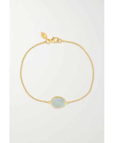Pippa Small 18-karat Gold Aquamarine Bracelet - White