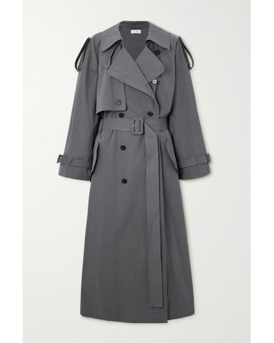 The Row Avio Cotton-poplin Trench Coat - Gray