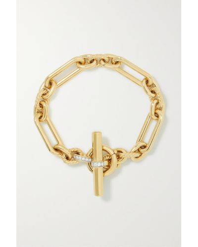 David Yurman Lexington 18-karat Gold Diamond Bracelet - Metallic