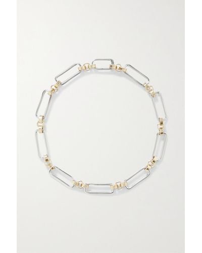 Laura Lombardi Stanza Platinum And Gold-plated Recycled Necklace - Metallic