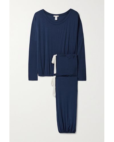 Eberjey Gisele Pyjama Aus Stretch-modal - Blau