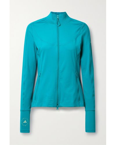 adidas By Stella McCartney Truepurpose Printed Stretch Recycled Zip-up Top - Blue