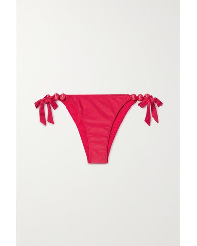 Cult Gaia Euphrasia Bikini-höschen Mit Verzierungen - Pink