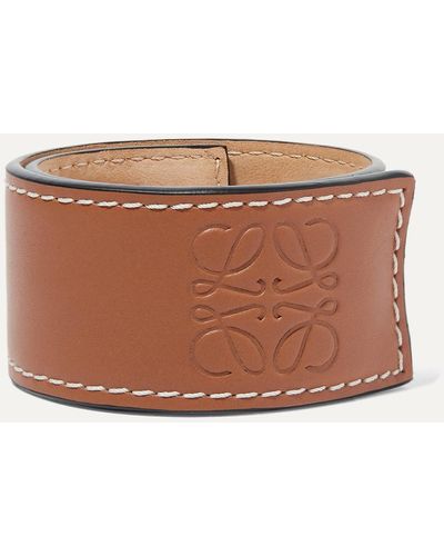 Loewe Embossed Leather Bracelet - Brown