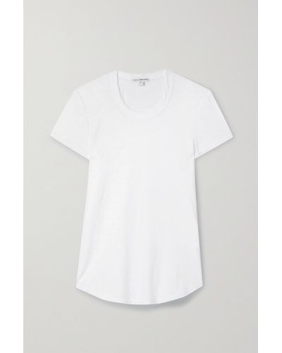 James Perse T-shirt Aus Flammgarn-jersey Aus Baumwolle - Weiß