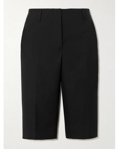 Dries Van Noten Wool-gabardine Shorts - Black