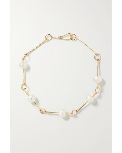 Melissa Joy Manning 14-karat Recycled Gold Pearl Bracelet - White