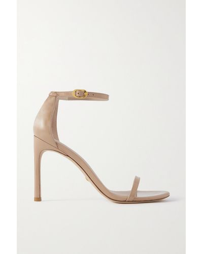 Stuart Weitzman Nudistsong Patent-leather Sandals - Natural