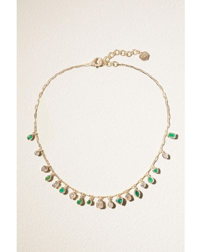 SHAY 18-karat Gold, Emerald And Diamond Necklace - Natural