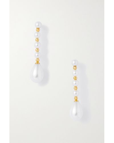Anissa Kermiche Gossip Gold-plated Pearl Earrings - White