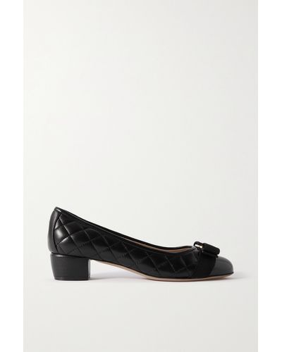 Ferragamo Ornament Vara-bow 40mm Court Shoes - Black