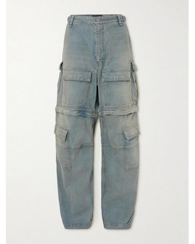 Balenciaga Cargo Boyfriend Jeans - Blue