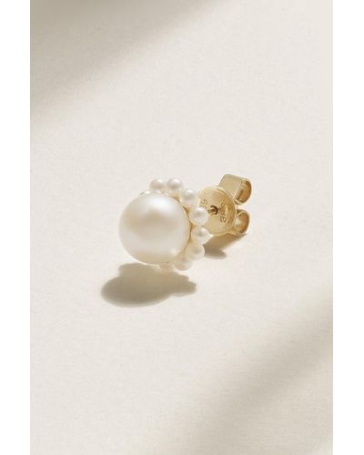 Sophie Bille Brahe Boucle D'oreille Unique En Or 14 Carats (585/1000) Recyclé Et Perles Petite Jeanne - Neutre