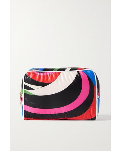 Emilio Pucci Large Printed Shell Pouch - Red