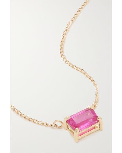 Melissa Joy Manning 14-karat Recycled Gold Ruby Necklace - Pink