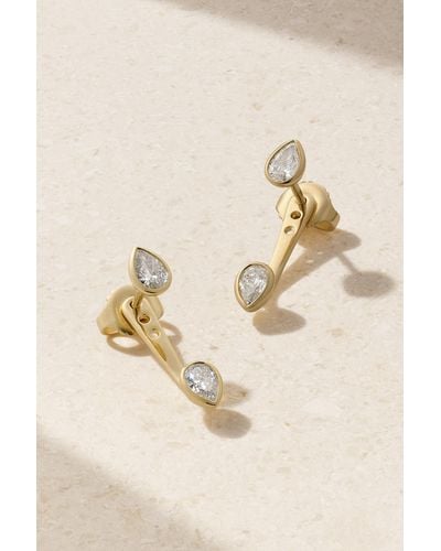 Mizuki 14-karat Gold Diamond Earrings - Natural