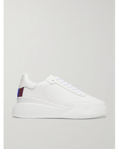 Stella McCartney Loop Logo-embossed Vegetarian Leather Trainers - White