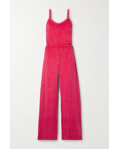 Suzie Kondi Elma Cotton-blend Terry Jumpsuit - Pink