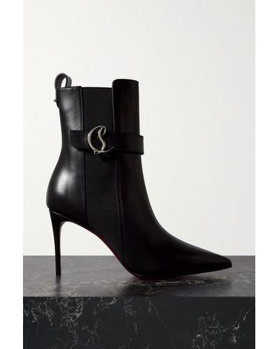 Christian Louboutin Marchacroche Dune Leather Ankle Boots in Black