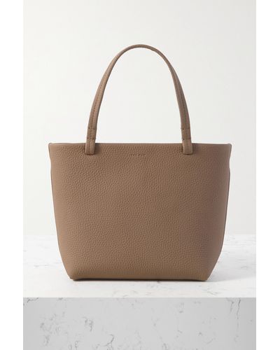 The Row Park Small Textured-leather Tote - Natural