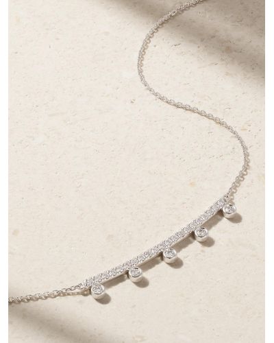 De Beers Dewdrop 18-karat White Gold Diamond Necklace - Natural