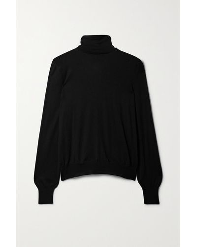 The Row Lambeth Cashmere Turtleneck Sweater - Black