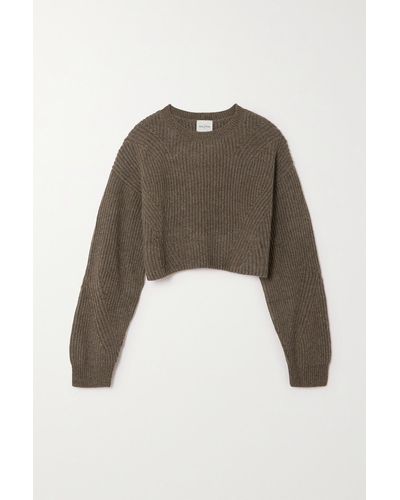 LeKasha Yucutan Ribbed Organic Cashmere Sweater - Natural