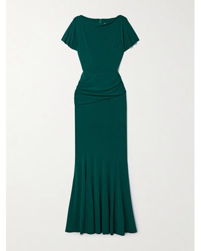 Jason Wu Ruched Stretch-jersey Gown - Green