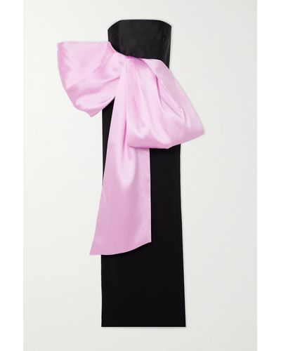 Solace London Maeve Trägerlose Robe Aus Glänzendem Twill Und Crêpe - Pink