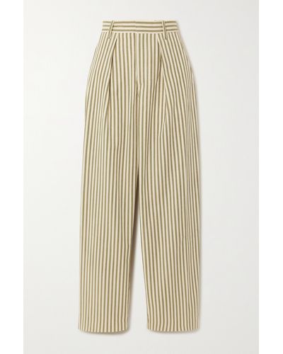 Mara Hoffman + Net Sustain Marella Lyocell And Organic Cotton-blend Twill Straight-leg Trousers - Natural