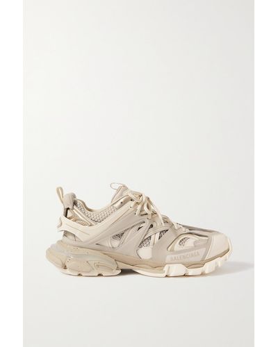 Balenciaga Track Sneaker Saus Recyceltem Mesh Und Gummi Mit Logo - Natur