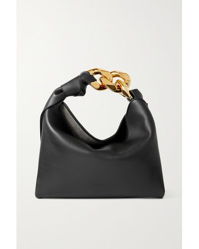 JW Anderson Tote Aus Leder Mit Kettendetail - Schwarz