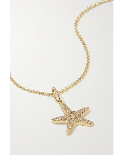 Sydney Evan Starfish Kette Aus 14 Karat Gold Mit Diamanten - Weiß