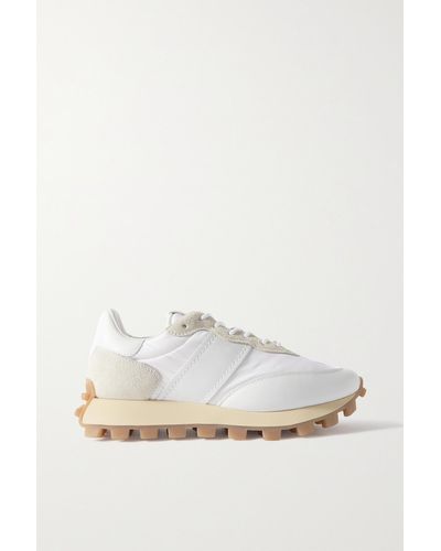 Tod's Suede And Leather-trimmed Shell Sneakers - White