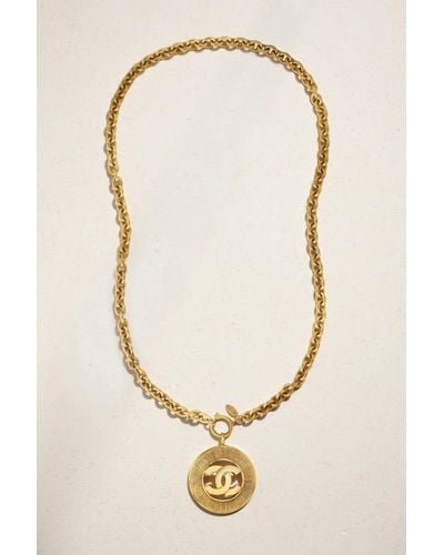 vintage chanel gold necklace