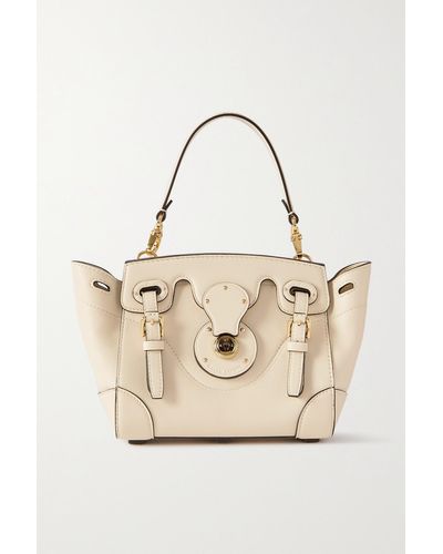 Ralph Lauren Collection Soft Ricky Small Leather Tote - Natural