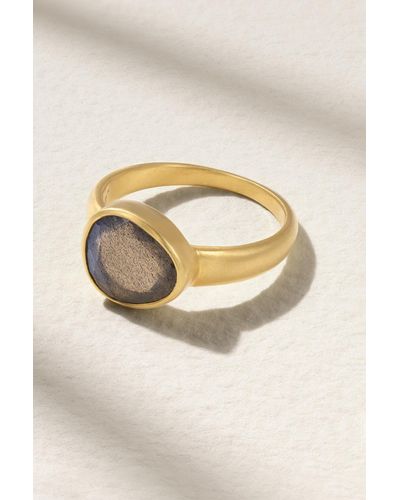 Pippa Small Ring Aus 18 Karat Gold Mit Labradorit - Natur