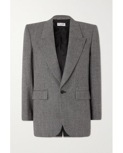 Saint Laurent Prince Wool Blend Jacket - Grey