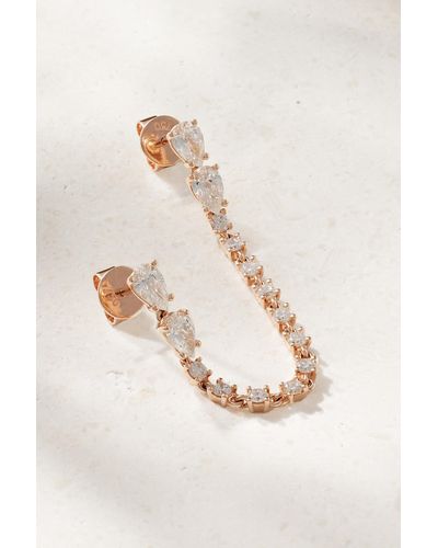 Anita Ko Boucle D'oreille Unique En Or Rose 18 carats (750/1000) Et Diamants Daphne - Neutre