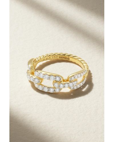 David Yurman Stax 18-karat Gold Diamond Ring - Natural