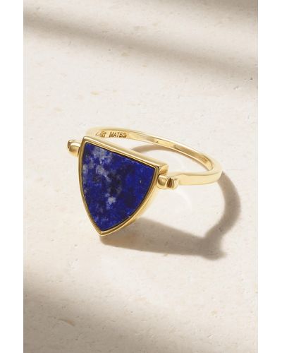 Mateo Flip 14-karat Gold, Lapis Lazuli And Diamond Ring - Blue