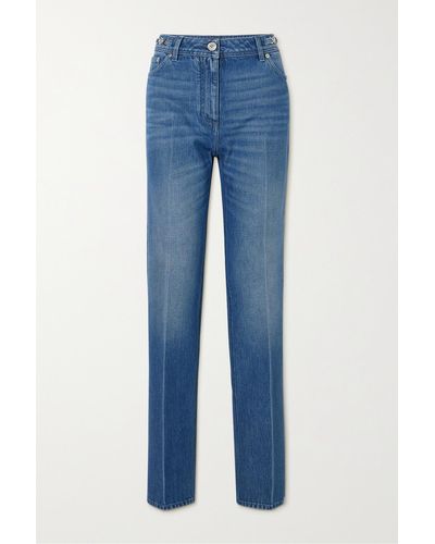 Versace Hoch Sitzende Jeans Mit Geradem Bein - Blau