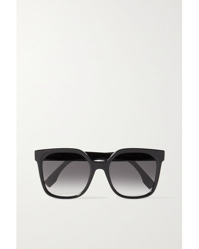 Fendi Oversized Square-frame Acetate Sunglasses - Black