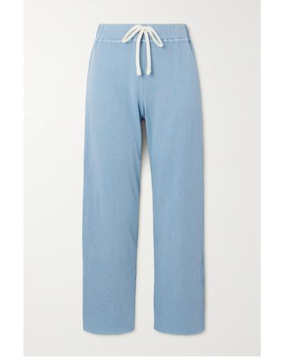 James Perse French Cotton-terry Joggers - Blue