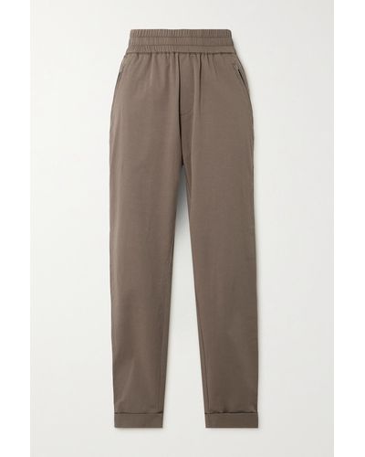 Varley Marbern Cotton-blend Twill Tapered Trousers - Brown