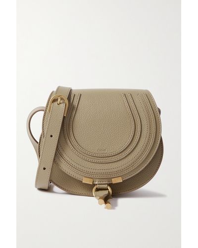 Chloé + Net Sustain Marcie Mini Textured-leather Shoulder Bag - Natural