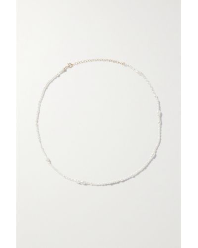 Wwake Collage Pearl Necklace - White